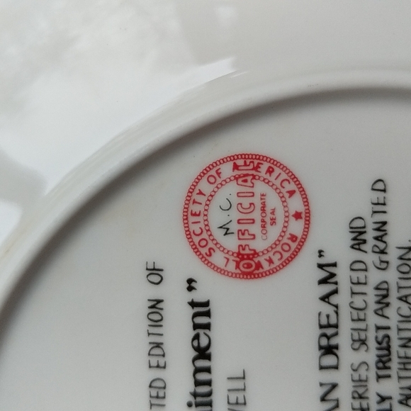 Rockwell's American Dream A Couple's Commitment Collectors Plate numbered EUC! - Picture 12 of 14